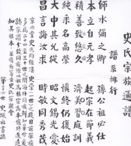 史氏宗族通譜